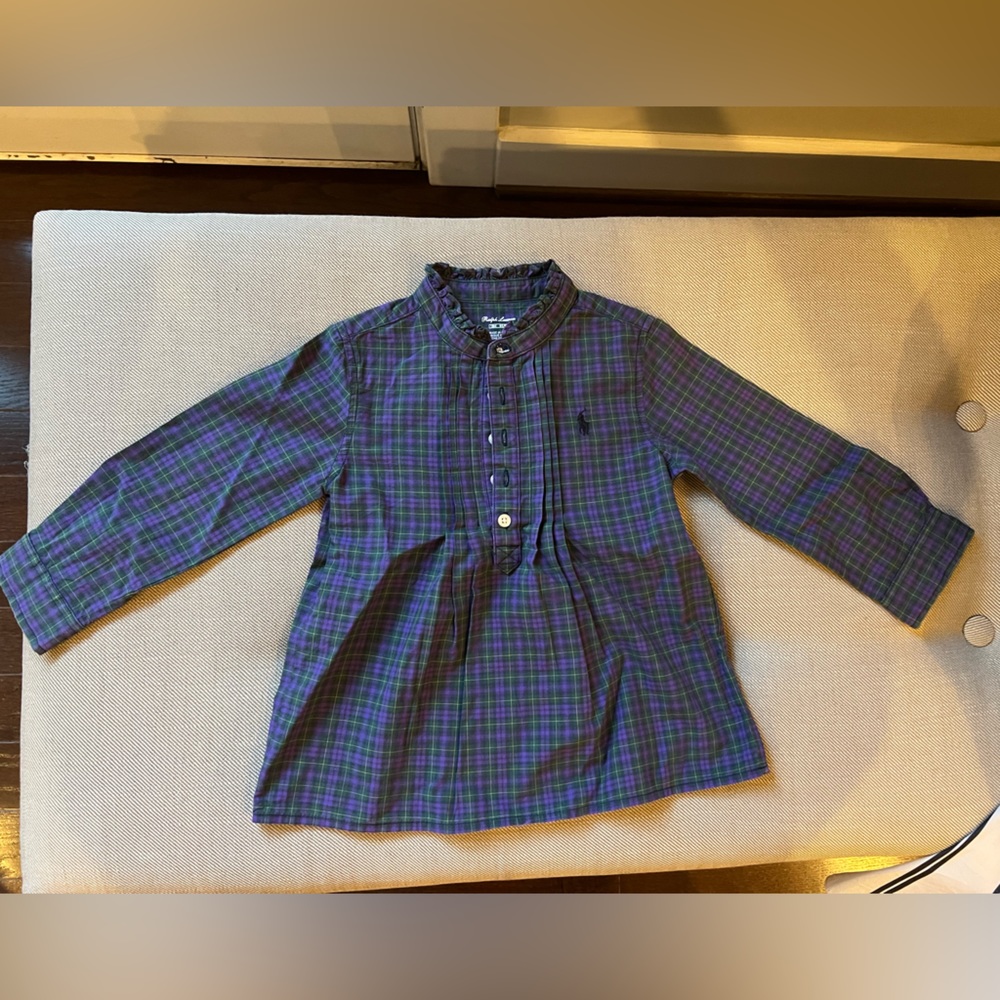 Ralph Lauren Toddler Girl Plaid Blouse 18M